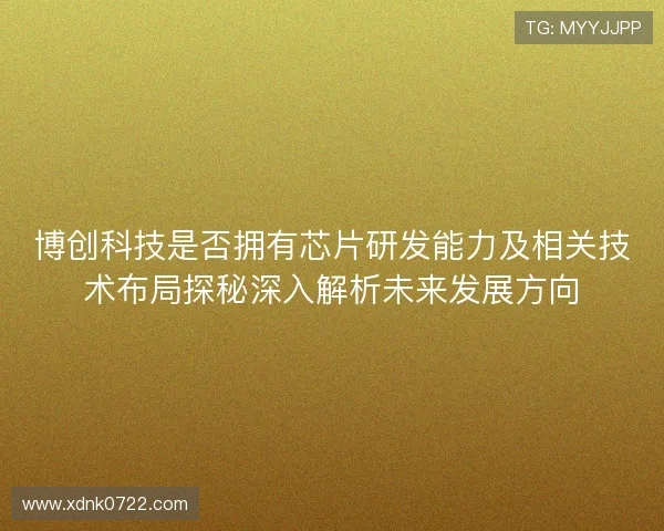 博创科技是否拥有芯片研发能力及相关技术布局探秘深入解析未来发展方向